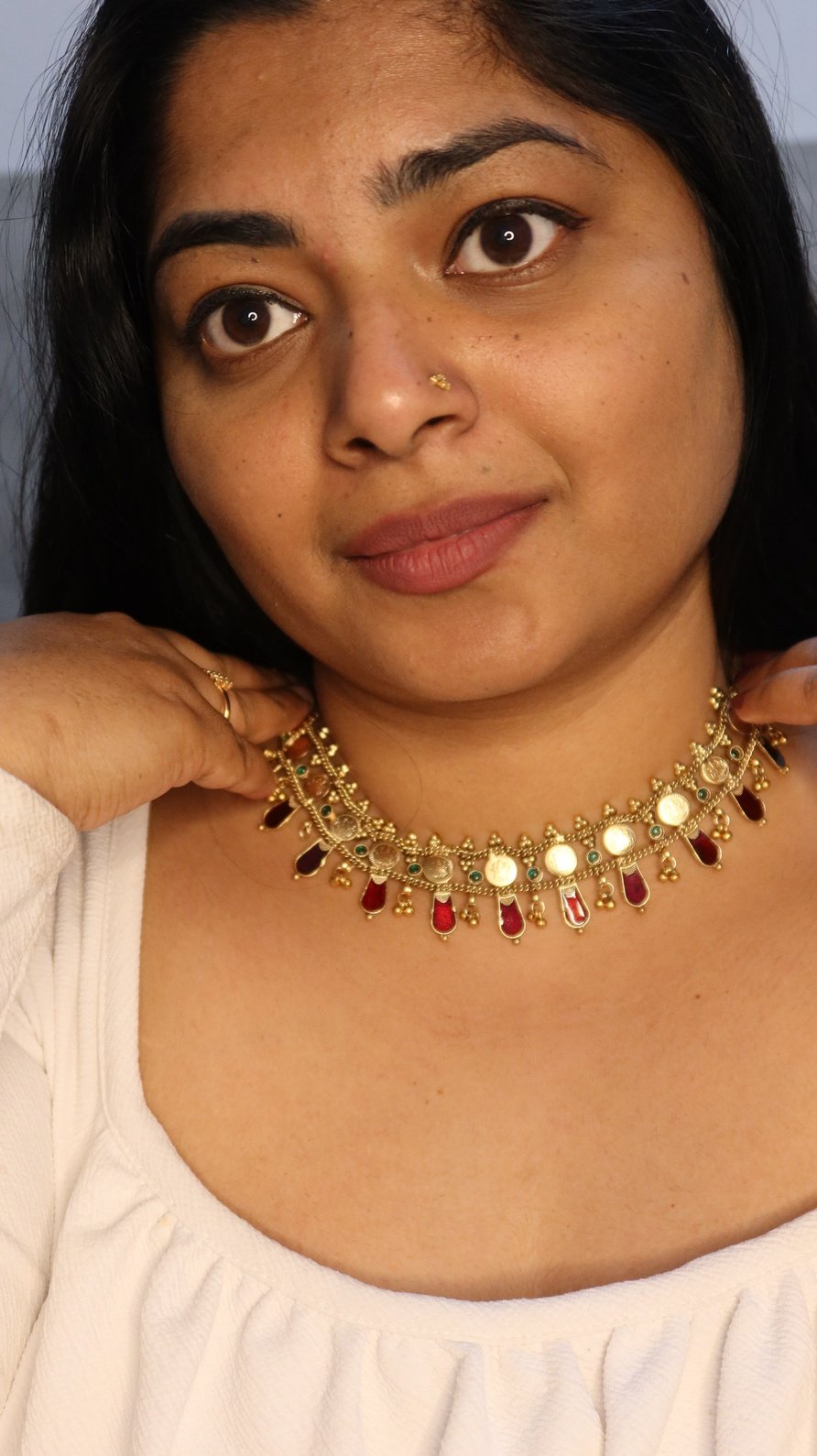 Kanakam choker(maroon)