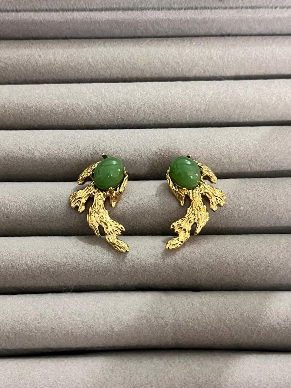 Gaia Textured Vintage Earrings