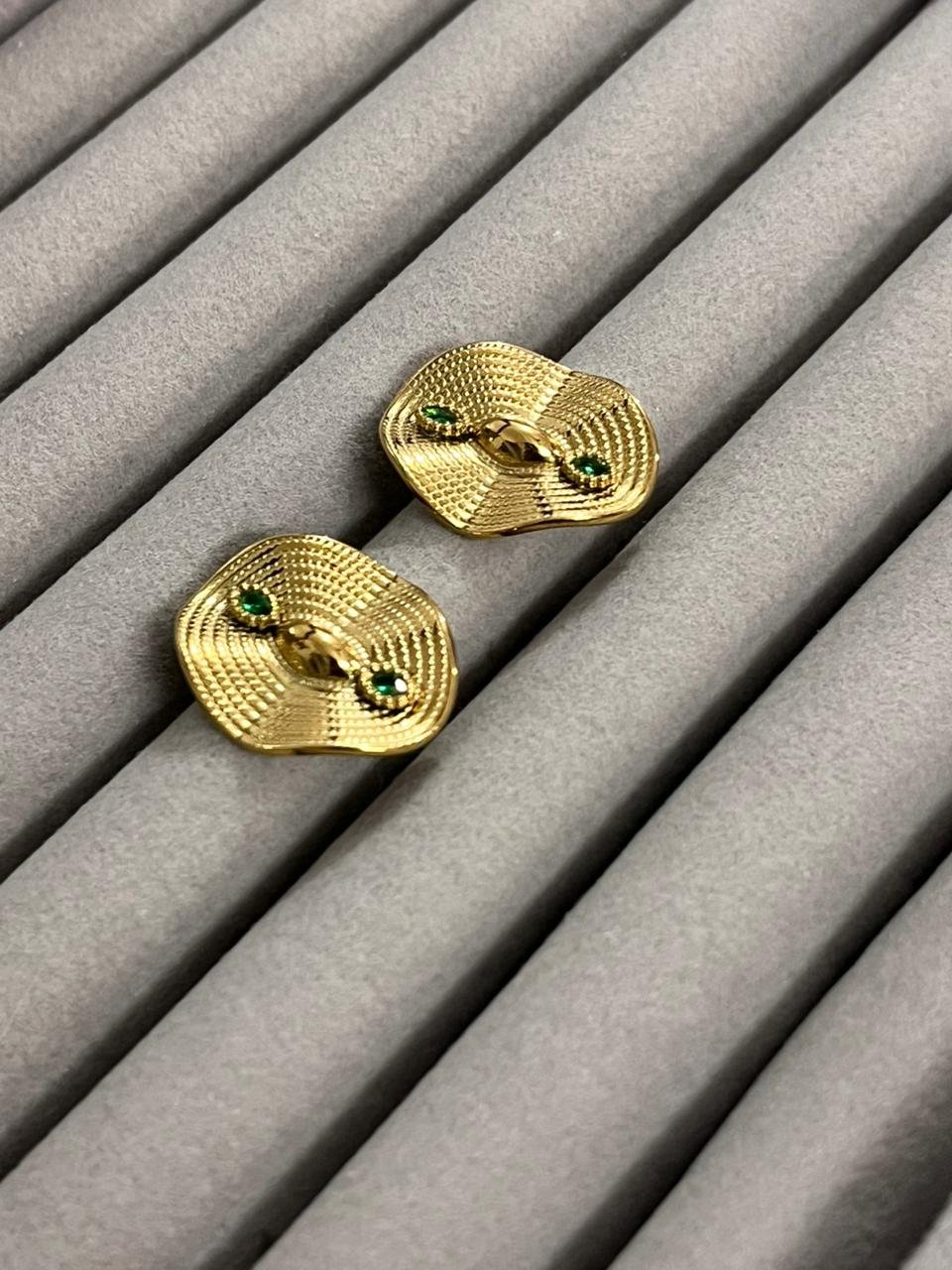 Tribal textured Malabar Marquise Studs