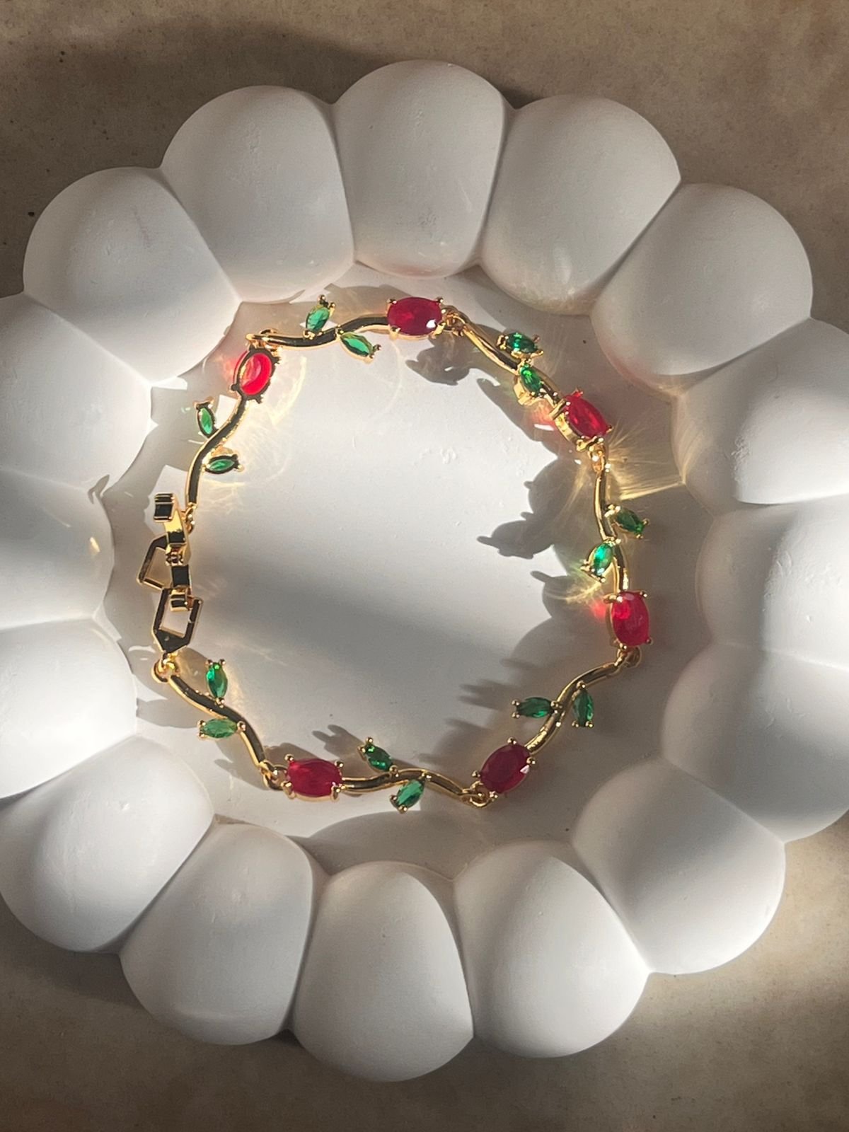 Bluxe Tulip Bracelets Red and green
