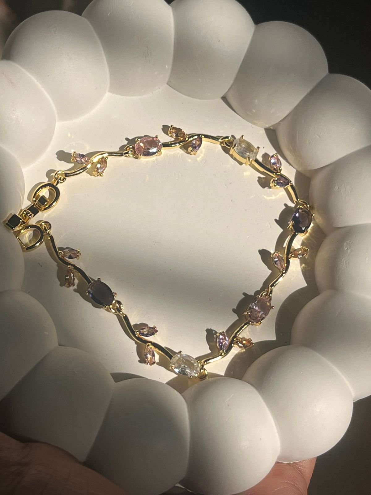 Bluxe Tulip Bracelets mixed colours white , purple, pink