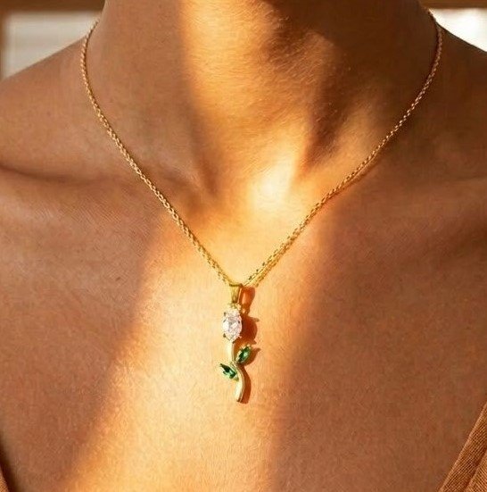 tulip combo set of earring and pendant