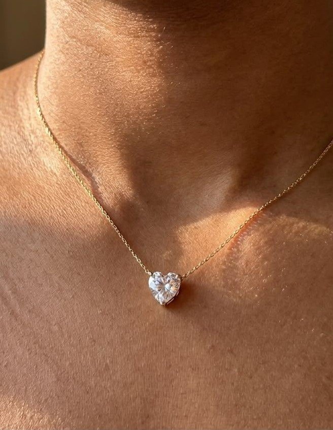 heart stone necklace