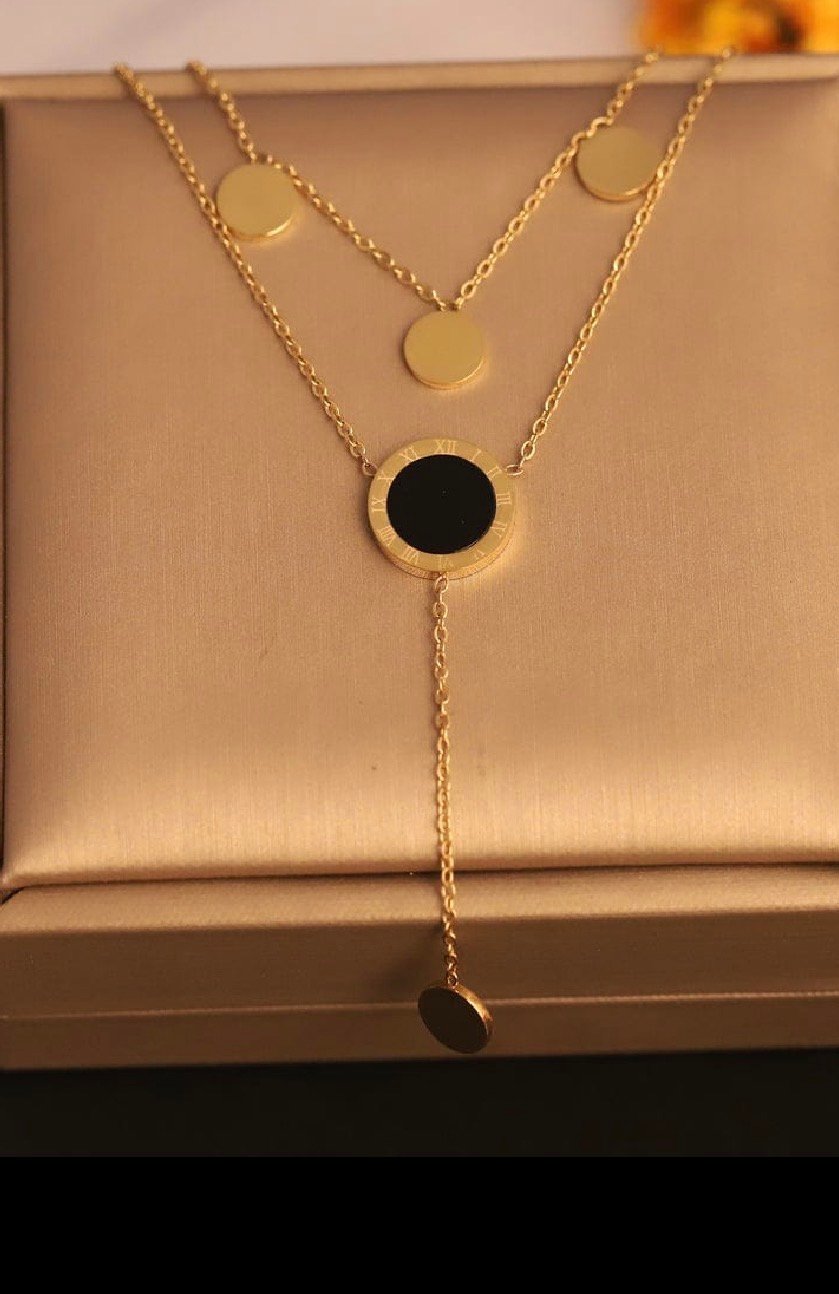 double layered charms pendant