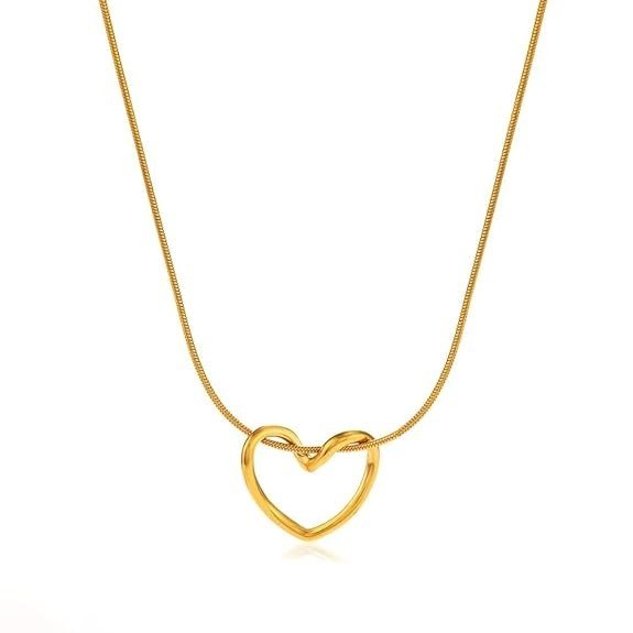Hollow Heart Necklace for Women image 2