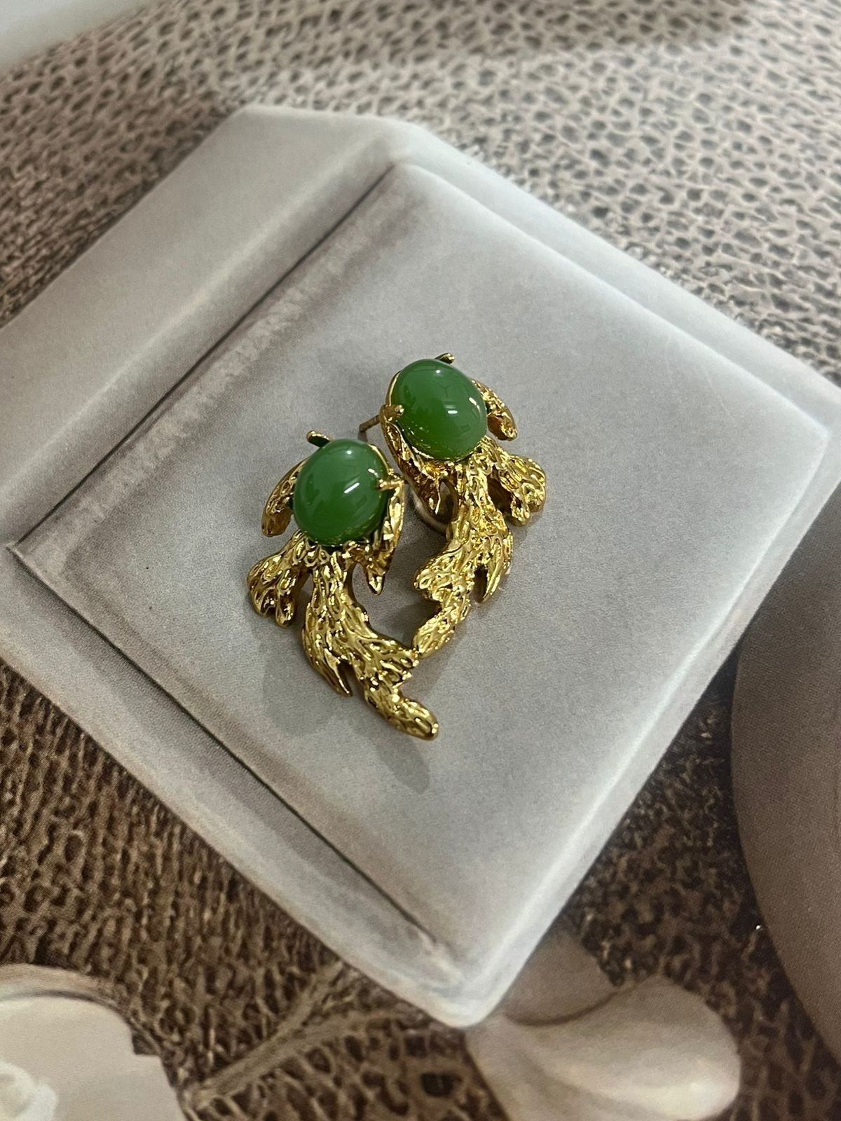 Gaia Textured Vintage Earrings image 2