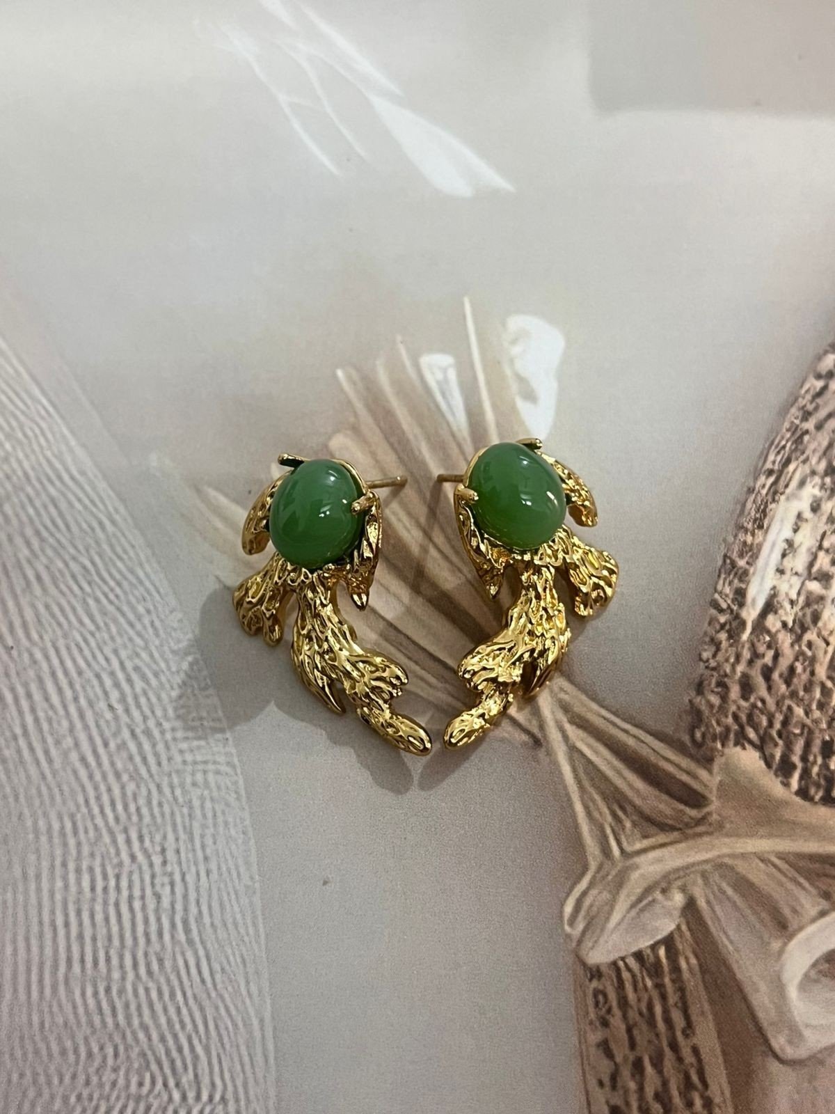 Gaia Textured Vintage Earrings image 3