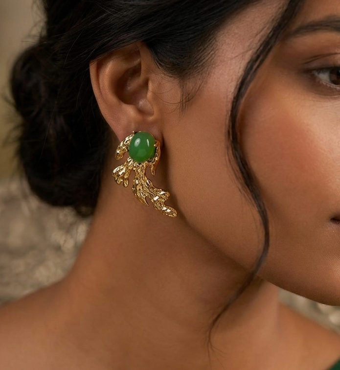 Gaia Textured Vintage Earrings image 4