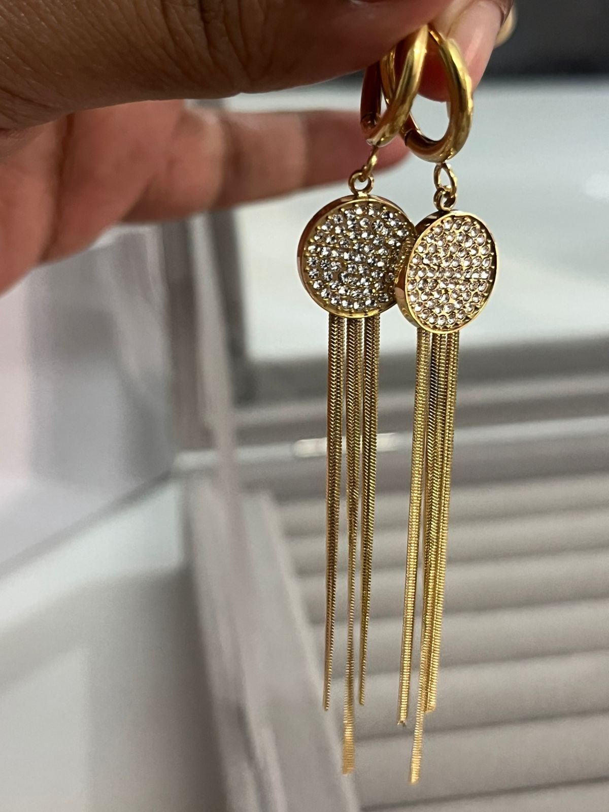 Luxe Gold plated Dazzling earrings image 2