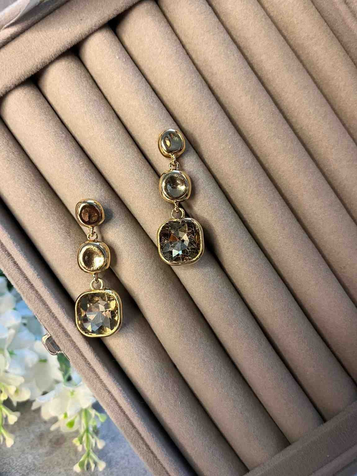 Golden Statement earrings image 2