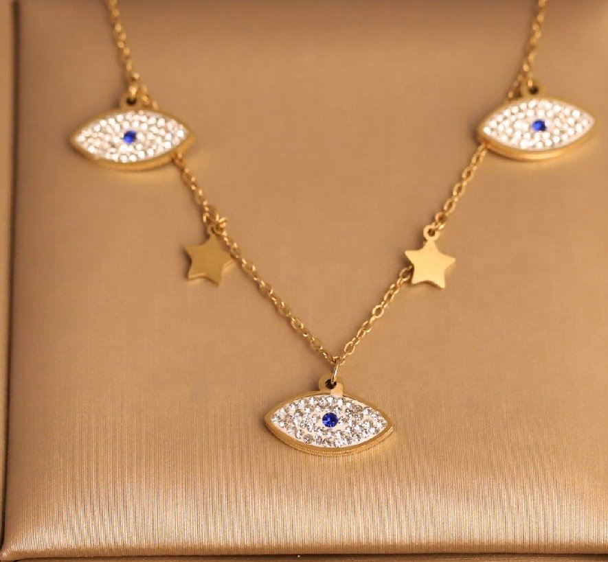 Statement wear evil eye charm pendant image 2